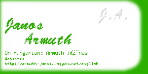 janos armuth business card